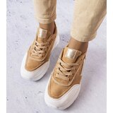 Gemre Beige eco-suede sneakers Dupuis | shoptok.hr