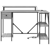  Stol s policom Siva Sonoma 120 x 79 x 86,5 cm Konstruirano drvo | shoptok.hr