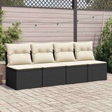  4-dijelni set vrtnih sofa od poliratana s jastucima crni bagrem | shoptok.hr