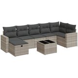Maison Chic Seti vrtnega pohištva - Vrtna garnitura - Vrtni pohištvo set 8-delna z blazinami sv. siv poli ratan, (21809014) | Shoptok.si