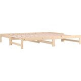  Dnevni ležaj na izvlačenje 2 x (90 x 200) cm masivna borovina | shoptok.hr