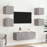 vidaXL Zidni TV ormarić s LED svjetlima boja hrasta 30 5 x 35 x 30 cm | shoptok.hr
