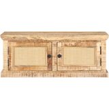  Stolić za kavu 90x50x35 cm masivno drvo manga i prirodna trska | Eponuda.com