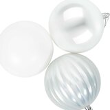  Set božićnih kuglica XXL 3 kom. Bijela &amp;Oslash; 25 cm Plastika Slike