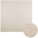  Rug "ZIZUR" Cream 200x200 cm Juta videz Notranje in zunanje