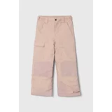 Columbia Otroške smučarske hlače roza barva