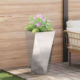 Cvetlično korito 2 pcs srebrna 40 x 40 x 75 cm Nerjaveče jeklo, (5000207345) | Shoptok.si