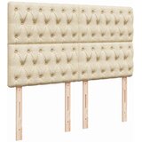  Krevet s oprugama i madracem krem 160x200 cm od tkanine | shoptok.hr