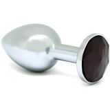 Rimba XS - crni kameni metalni analni dildo (srebrni) Cijene