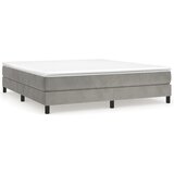 The Living Store Box spring postelja z vzmetnico svetlo siva 180x200 cm žamet - Box Spring Postelja, (21491421) | Shoptok.si