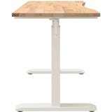  Stol Bjela i prirodna 120 x 60 cm Čvrsto Hrastovo Drvo | shoptok.hr