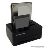 LC Power LC-DOCK-U3-CR, External dock for 2x2.5/3.5 SATA HDD/SSD with Card reader and USB3.0 hub, USB3.0 | ePonuda.com
