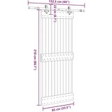 vidaXL Drsna vrata s kompletom vodil 85x210 cm trdna borovina | Shoptok.si