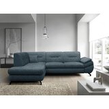 MID.YOU KOTNA SEDEŽNA GARNITURA, struktura, pliš modra | Shoptok.si
