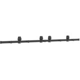 Pribor za klizna vrata 183 cm čelični crni | shoptok.hr