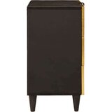 vidaXL Nočna omarica s predalom Črna in zlata 50 x 33 x 60 cm | Shoptok.si