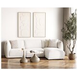 House Nordic Krem kutna garnitura od šenila (s desnim kutom/s ležaljkom) Noor – | shoptok.hr