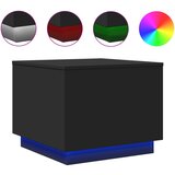 Furnova Klubska mizica z LED lučkami črna 50x50x40 cm, (21913836) | Shoptok.si
