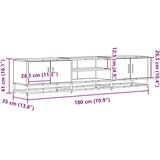 TV ormarić boja hrasta 180x35x41 cm od konstruiranog drva | shoptok.hr
