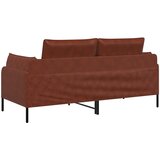 SOFA za dvije osobe Sjajno smeđa 188 x 81 x 89 cm Umjetna koža Slike