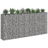  Gabionski uzdignuti krevet 4 pcs Srebrno 330 x 50 x 150 cm | shoptok.hr