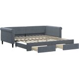  Dnevni krevet na razvlačenje i ladice tamnosivi 100 x 200 cm | shoptok.hr