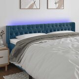  LED uzglavlje tamnoplavo 203x16x78/88 cm baršunasto | shoptok.hr