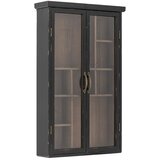Bloomingville Črna stenska vitrina iz masivne jelke 50x80x14 cm Hazem – | Shoptok.si