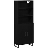 vidaXL Visok predalnik Črni hrast 70 x 34 x 180 cm Konstruiran les, (5000044607) | Shoptok.si