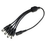 Optimus DC Razdjelni Kabel 1-na-4 (5.5x2.1mm) / 35cm / Za Kamere i LED Trake / Crni Cijene