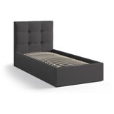 Micadoni Antracitno sivi tapecirani krevet s prostorom za odlaganje s podnicom 90x200 cm Phaedra – | shoptok.hr