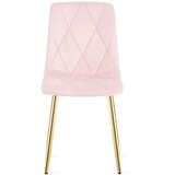 Libra stolica - svijetlo ružičasti baršun / noge u boji drveta x 1 | shoptok.hr