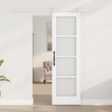  Klizna vrata sa setom hardvera Bijela 61x198.5 cm Puno drvo bor | shoptok.hr