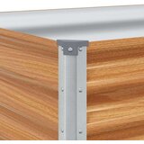  Vrtna visoka greda Svetlo rjava 98 x 50 x 36 cm Cinkana jeklena, (5000287723) | Shoptok.si