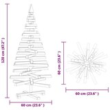 vidaXL Božična drevesa z stojalom Naravna 120 cm Trdna borovina | Shoptok.si