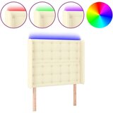  Posteljno vzglavje krem 93x16x118/128 cm umetno usnje, (20933915) | Shoptok.si