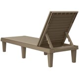 vidaXL Ležaljka za sunčanje svjetlosmeđa 155 x 58 x 83 cm polipropilen | shoptok.hr
