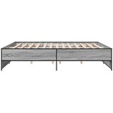  Okvir kreveta boja hrasta 180x200 cm konstruiranog drvo i metal | shoptok.hr