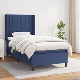 The Living Store Box spring postelja z vzmetnico moder 90x200 cm blago - Box Spring Postelja, (21503702) Cene