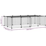  Kavez za ljubimce s 20 panela i vratima crni 35 x 35 cm čelični | shoptok.hr