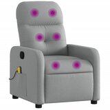 Maison Chic Masažni fotelj - Relax naslanjač svetlo sivo blago, (22134271) | Shoptok.si
