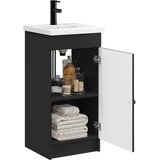  Kupaonski umivaonik s sudoperom Crna 42 x 40 x 84,5 cm | shoptok.hr
