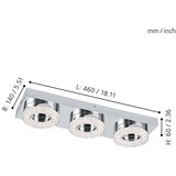 Eglo Fradelo zidna/stropna/3, led, 3x4w, krom/kristal | shoptok.hr