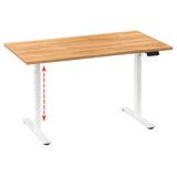 MID.YOU Dvižna Miza E-lona, Barva Hrasta, Bela, 110x80cm | Shoptok.si