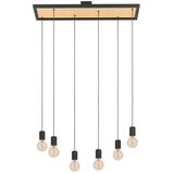 Eglo viseća lampa CONSETT 6xE27 78 cm crna drvo 43725 Cene