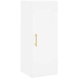 vidaXL Visoka omara bela 34,5x34x180 cm inženirski les | Shoptok.si