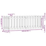 vidaXL Povišena vrtna gredica bijela 150x50x50 cm masivna borovina | shoptok.hr