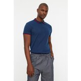 Trendyol Navy Blue Men's Slim Fit Short Sleeve Polo Neck T-shirt Cene