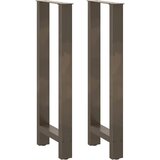  Noge za barski stol Prirodni čelik 2 kom 40 x (100-101) cm Čelik | shoptok.hr