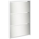 Ormarić za cipele s ogledalom i 5 razina bijeli 63x17x169,5 cm | Eponuda.com